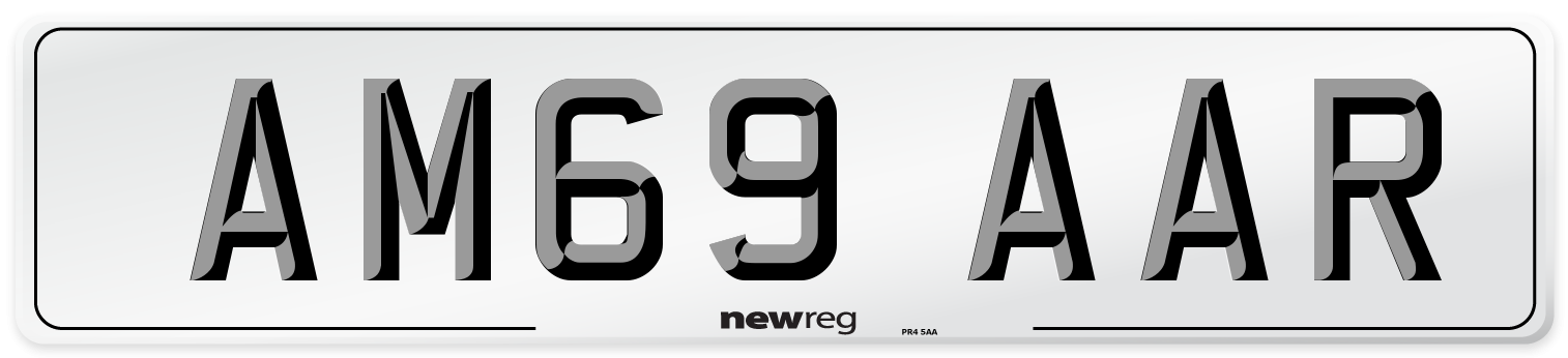 AM69 AAR Number Plate from New Reg